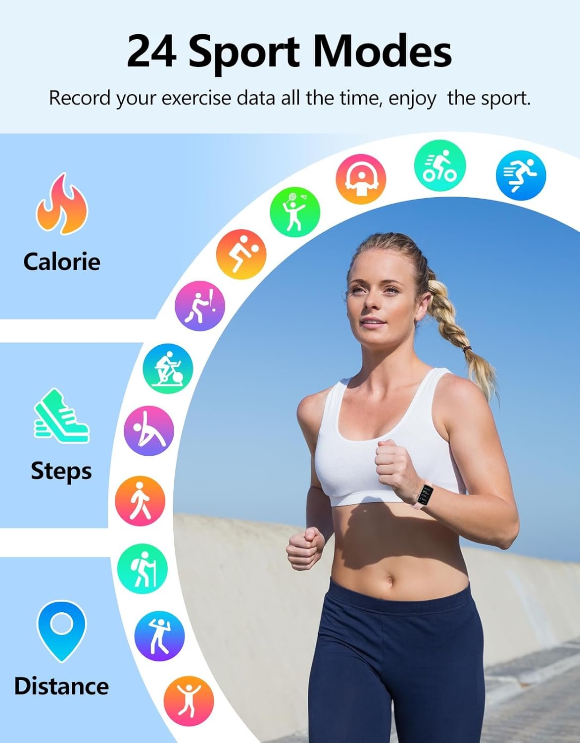 ساعة ذكية رفيعة، أنيقة، وذكية. تمامًا مثل Chang Wing Slim Fitness Tracker المصممة خصيصًا للمرأة العصرية!