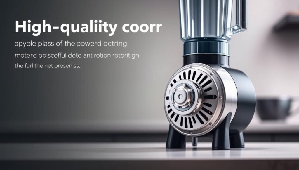 A high-quality blender motor in a modern kitchen, showcasing its powerful rotation and torque. The motor is prominently featured, with a clean, minimalist design. Soft lighting illuminates the stainless steel casing, highlighting its sleek and efficient appearance. The background is a muted, neutral tone, allowing the blender motor to be the focal point. The image conveys the idea of a reliable, high-performance appliance that can handle a variety of kitchen tasks with ease. A high-quality blender motor in a modern kitchen, showcasing its powerful rotation and torque. The motor is prominently featured, with a clean, minimalist design. Soft lighting illuminates the stainless steel casing, highlighting its sleek and efficient appearance. The background is a muted, neutral tone, allowing the blender motor to be the focal point. The image conveys the idea of a reliable, high-performance appliance that can handle a variety of kitchen tasks with ease.