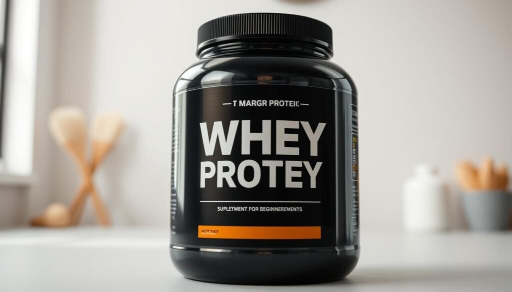 A high-quality image of a whey protein supplement for beginners, showcasing the product in a clean, well-lit studio setting. The whey protein container is prominently displayed in the foreground, with a soft, diffused lighting creating a warm and inviting atmosphere. The background is blurred, allowing the product to be the focal point. The image conveys a sense of purity, simplicity, and the importance of whey protein in a healthy, active lifestyle. A high-quality image of a whey protein supplement for beginners, showcasing the product in a clean, well-lit studio setting. The whey protein container is prominently displayed in the foreground, with a soft, diffused lighting creating a warm and inviting atmosphere. The background is blurred, allowing the product to be the focal point. The image conveys a sense of purity, simplicity, and the importance of whey protein in a healthy, active lifestyle.